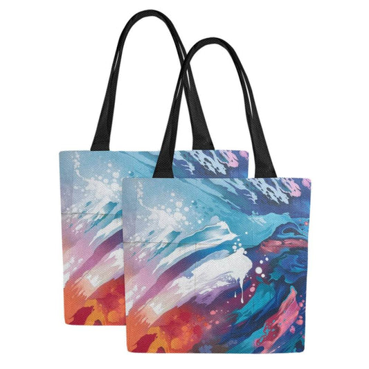 Canvas Tote Bag (Model1657) (Set of 2) - Estalios