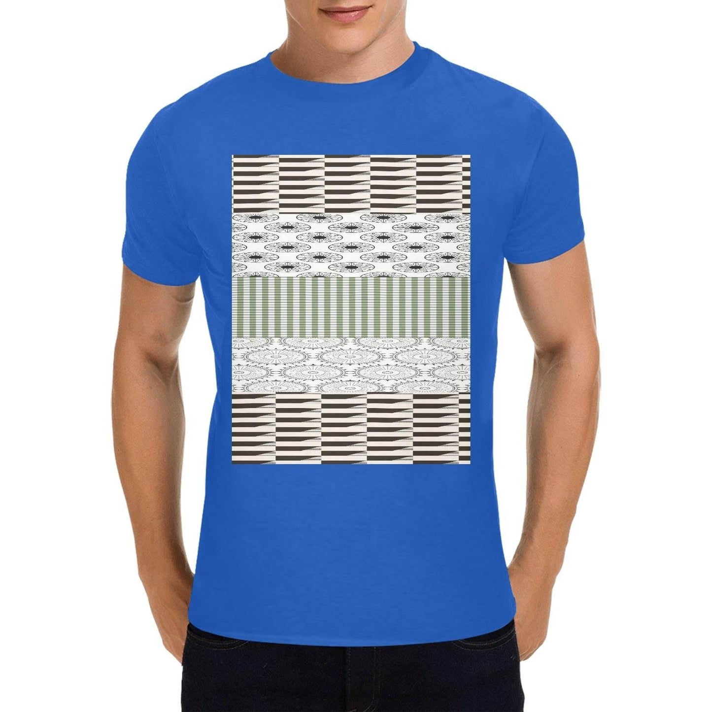 Men Heavy Cotton T-Shirt Front Print Made in USA - Estalios