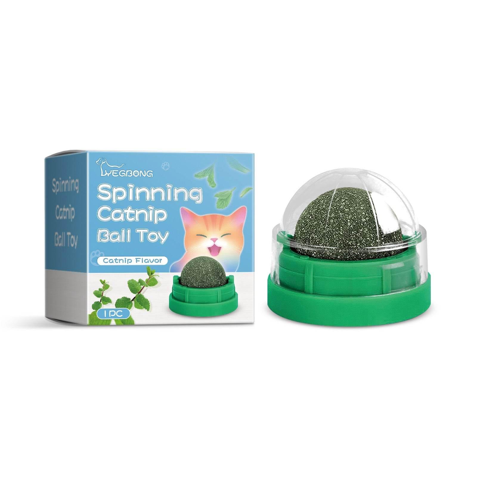 Mint-Flavored Rotating Cat Ball Toy Chew Toy for Dental Care - Estalios