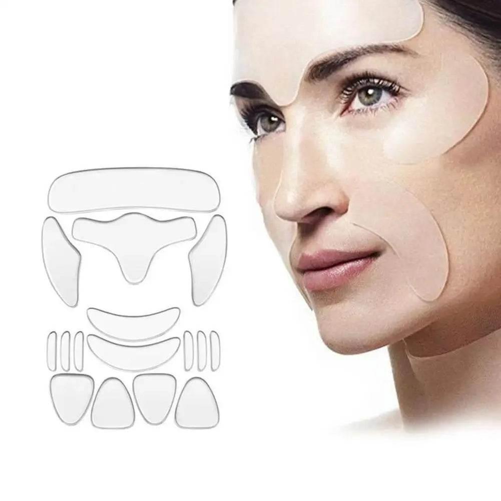 18Pcs Reusable Silicone Anti Wrinkle Face Patch Set - Estalios