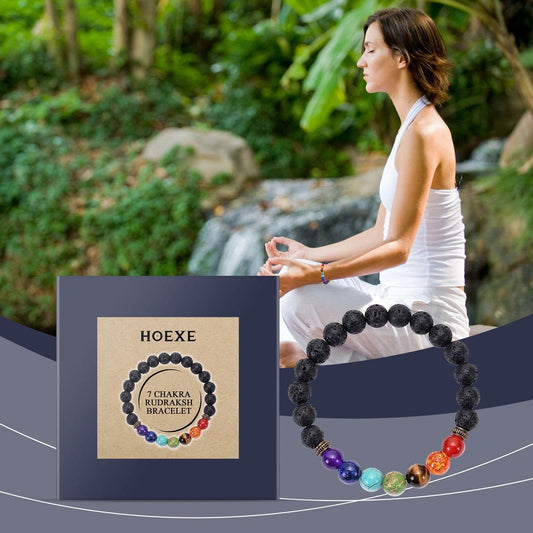 Colorful Volcanic Stone Bracelet Adjustable Beaded Jewelry - Estalios