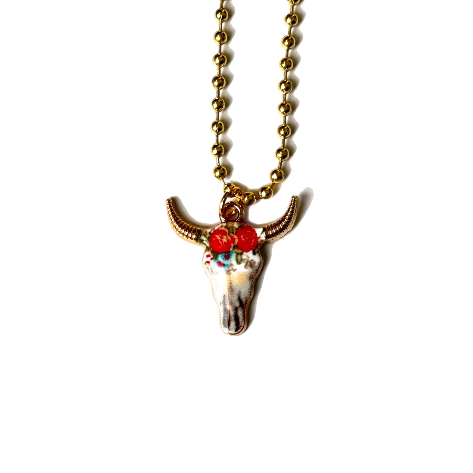 Cow Skull Charm - Tumbler Handle Charm