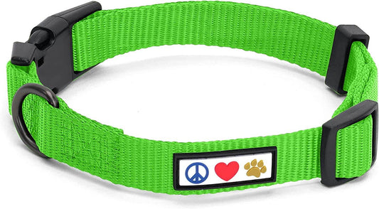 Heavy Duty Adjustable Dog Collar for Large Dogs - Green - Estalios