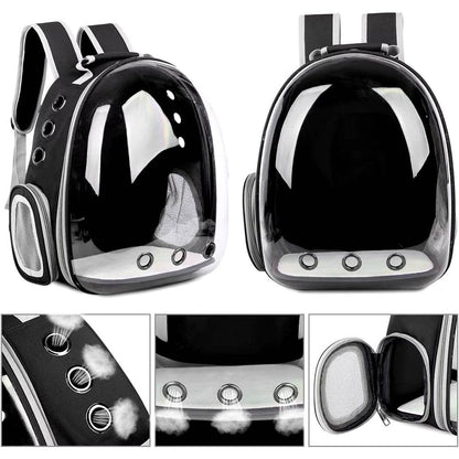 Breathable Cat Pet Carrier Backpack with Transparent Capsule - Estalios