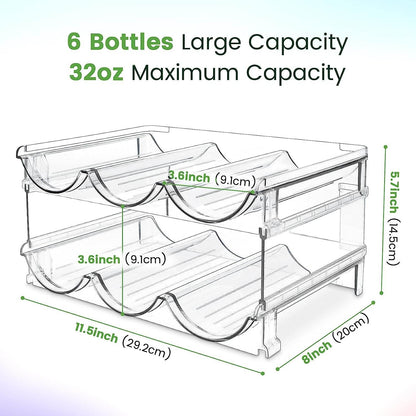 Stackable Water Bottle Organizer for Cabinet - 2 Packs - Estalios