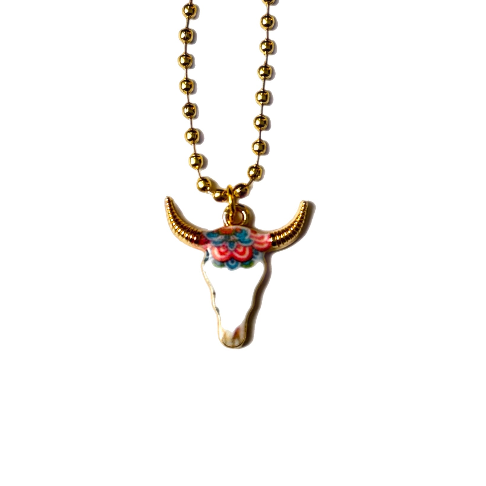 Cow Skull Charm - Tumbler Handle Charm
