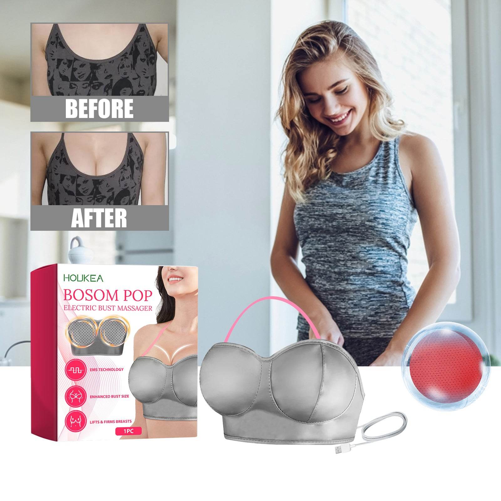 Electric Breast Massager for Firming and Lifting Treatment - Estalios