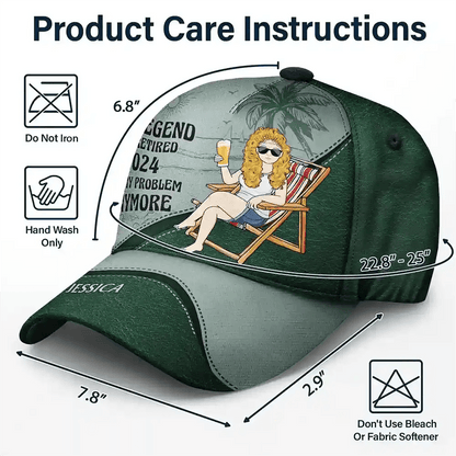 The Legend Has Retired Vintage Personalized Classic Cap - Estalios