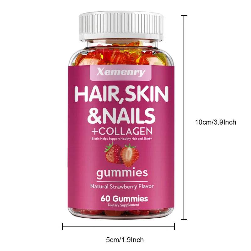 Hair, Skin & Nails Gummies with Biotin - 60 Count - Estalios