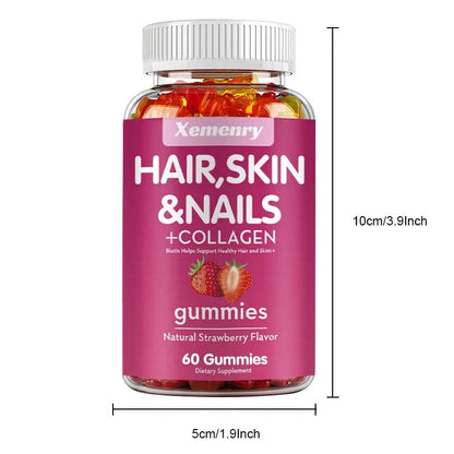 Hair, Skin & Nails Gummies with Biotin - 60 Count - Estalios