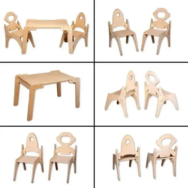 Adventure Awaits with the Wooden Monkey Table Set - Estalios