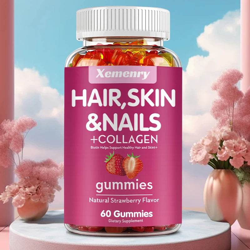 Hair, Skin & Nails Gummies with Biotin - 60 Count - Estalios