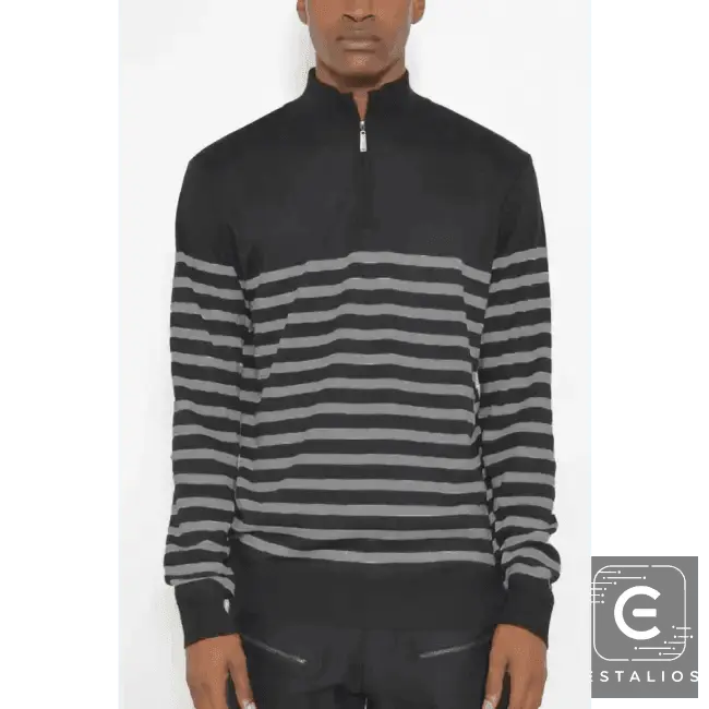 Amp Up Your Look with the Ultimate Striped Quarterzip Set - Estalios
