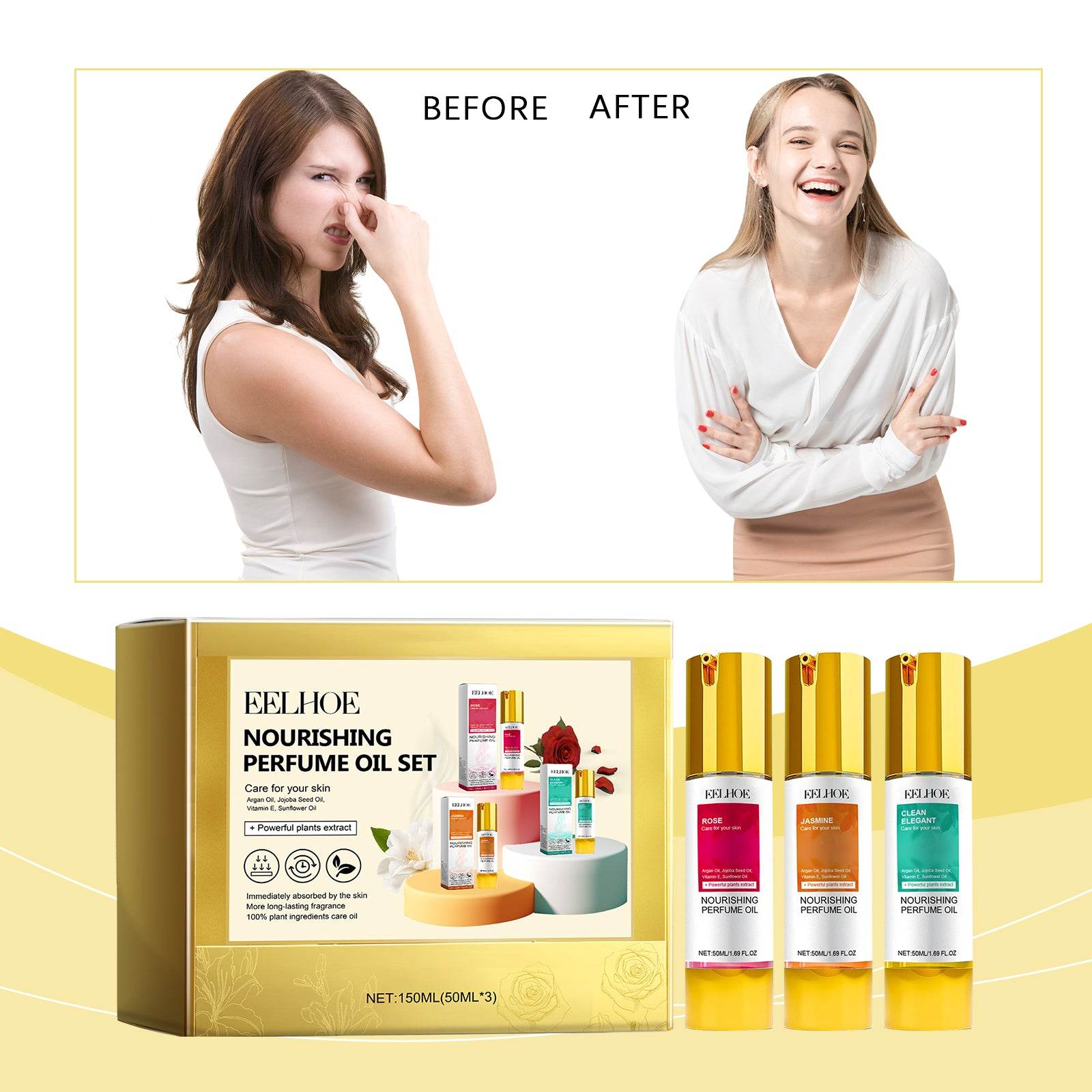 Women's Fresh Charm Perfume Set with Lasting Floral Scent - Estalios