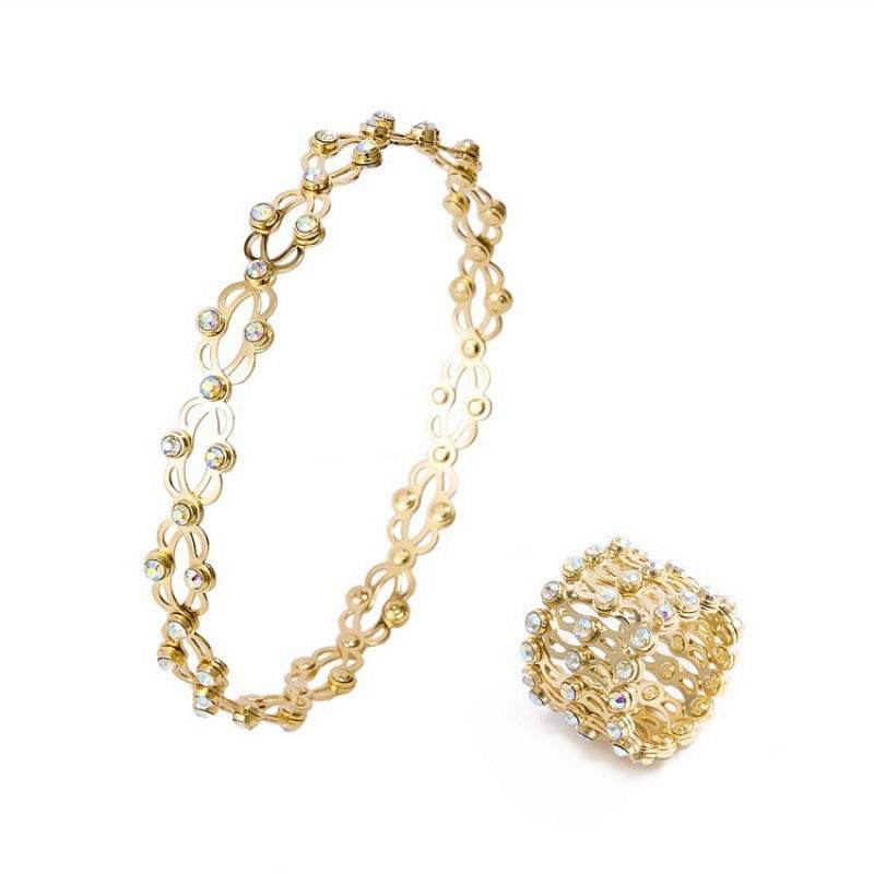 2 In 1 Creative Magic Stretchable Crystal Ring Bracelet - Estalios