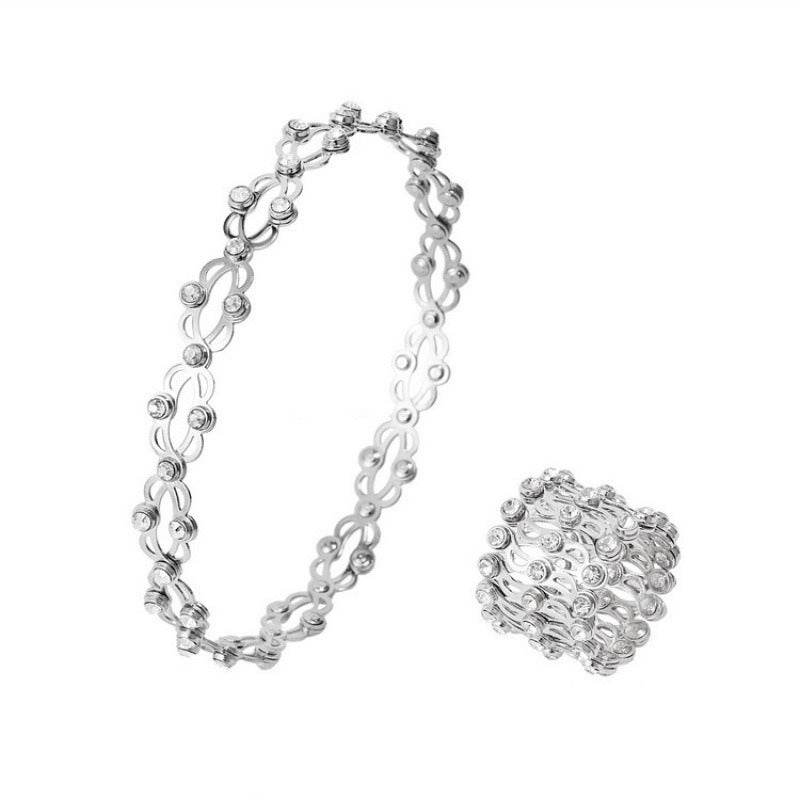2 In 1 Creative Magic Stretchable Crystal Ring Bracelet - Estalios