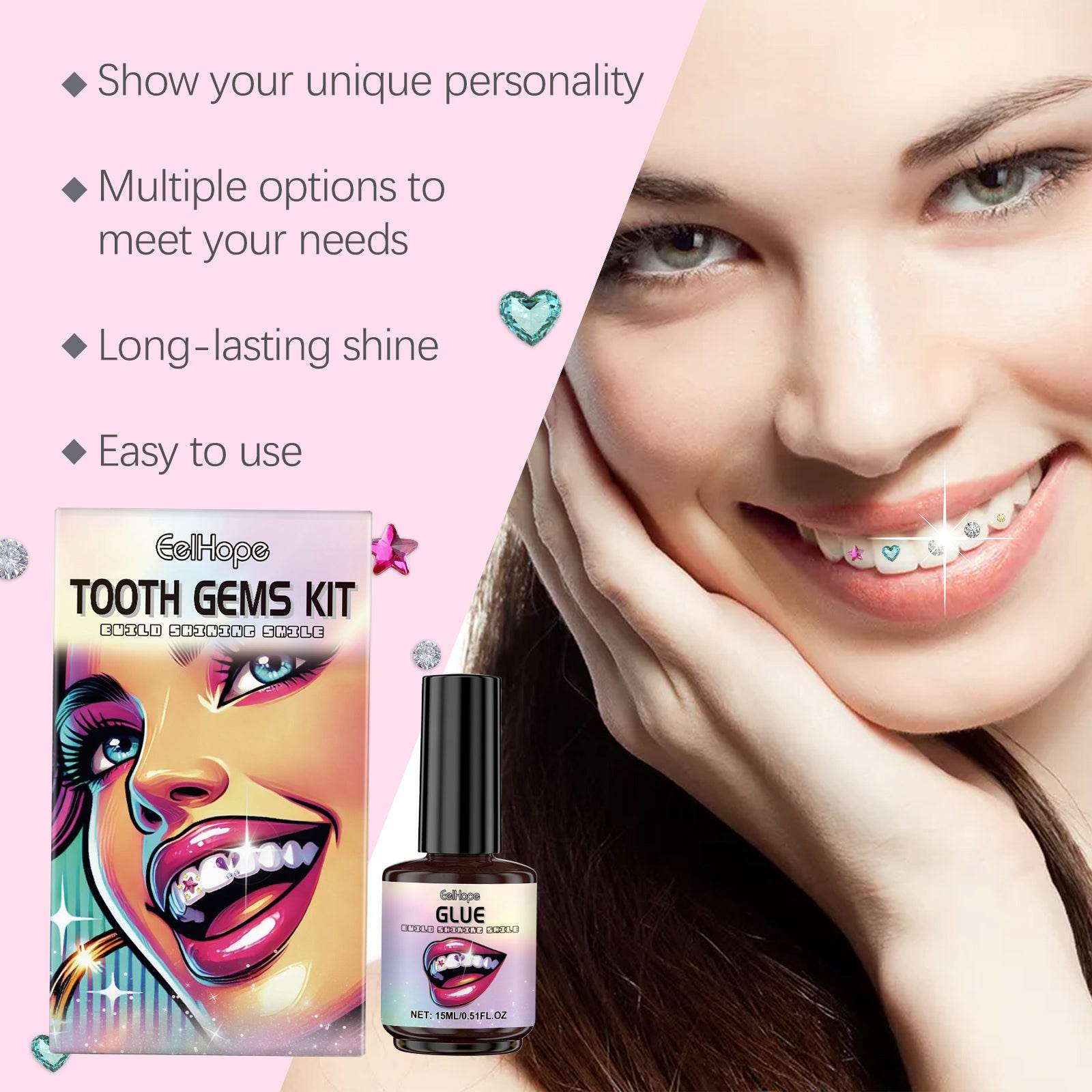 Diy Fashion Teeth Set For Stunning Smile Decoration - Estalios