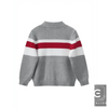 Chic Bold Striped Knit Zip-Up with Comfortable Cuffs - Estalios