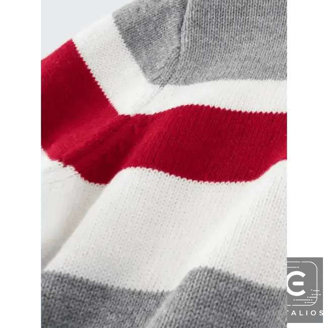 Chic Bold Striped Knit Zip-Up with Comfortable Cuffs - Estalios
