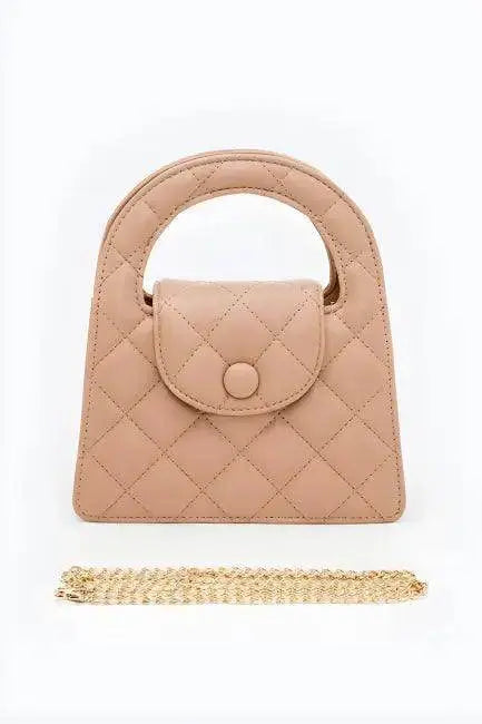 Chic Quilted Handbag with Luxe Gold Chain for Elegance - Estalios