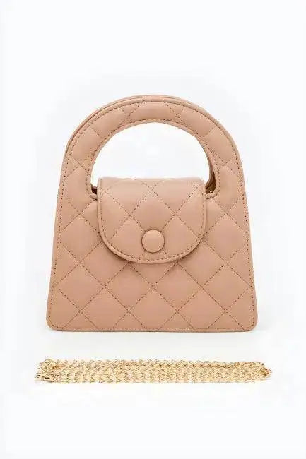 Chic Quilted Handbag with Luxe Gold Chain for Elegance - Estalios
