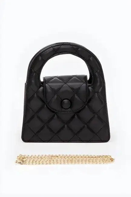 Chic Quilted Handbag with Luxe Gold Chain for Elegance - Estalios