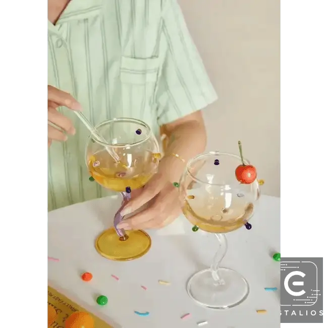 Colorful Whimsical Cocktail Glass to Sparkle Every Sip - Estalios