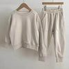 Cozy Mauve Matching Sweatshirt and Sweatpants Set for Kids - Estalios