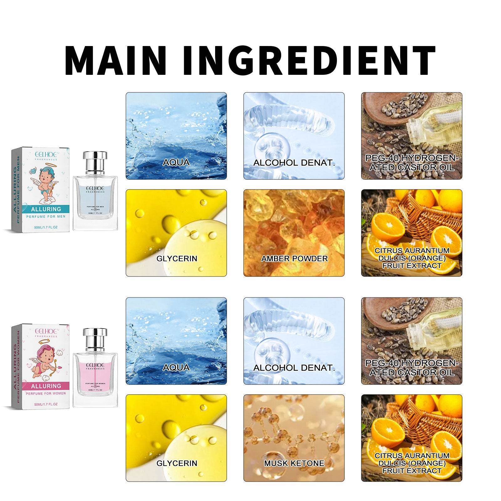 Glamor Perfume, Long-Lasting Fresh Fragrance for Confidence - Estalios