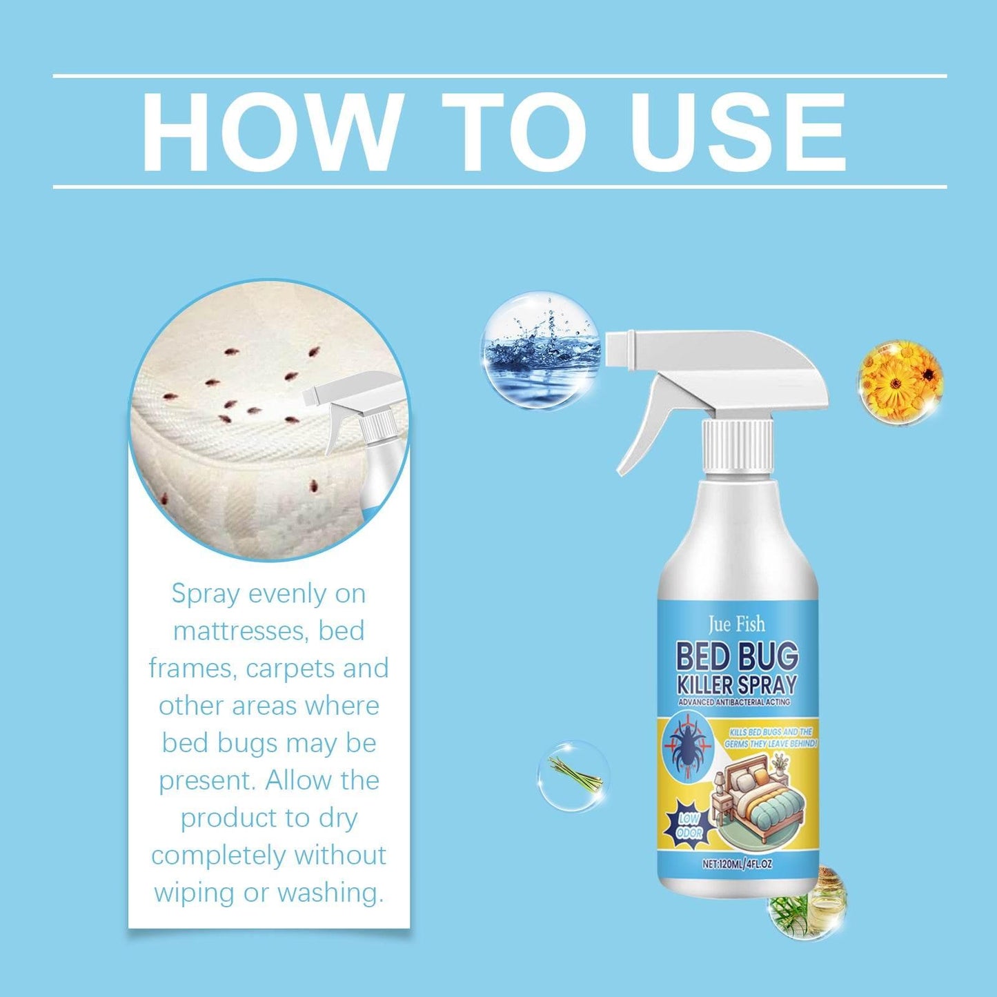 Bedbug Spray For Dormitory Beds And Bedrooms Killing Mites - Estalios
