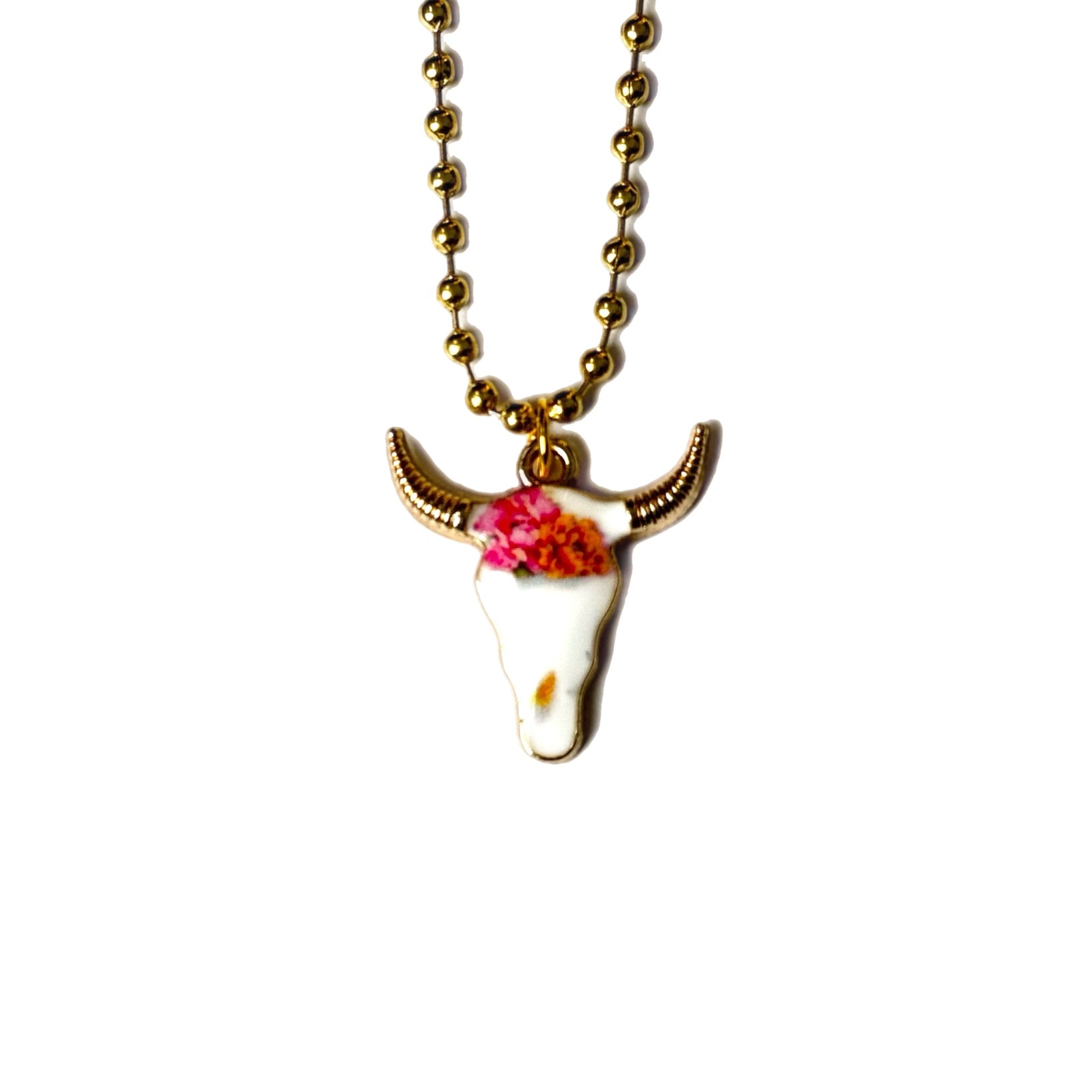 Cow Skull Charm - Tumbler Handle Charm