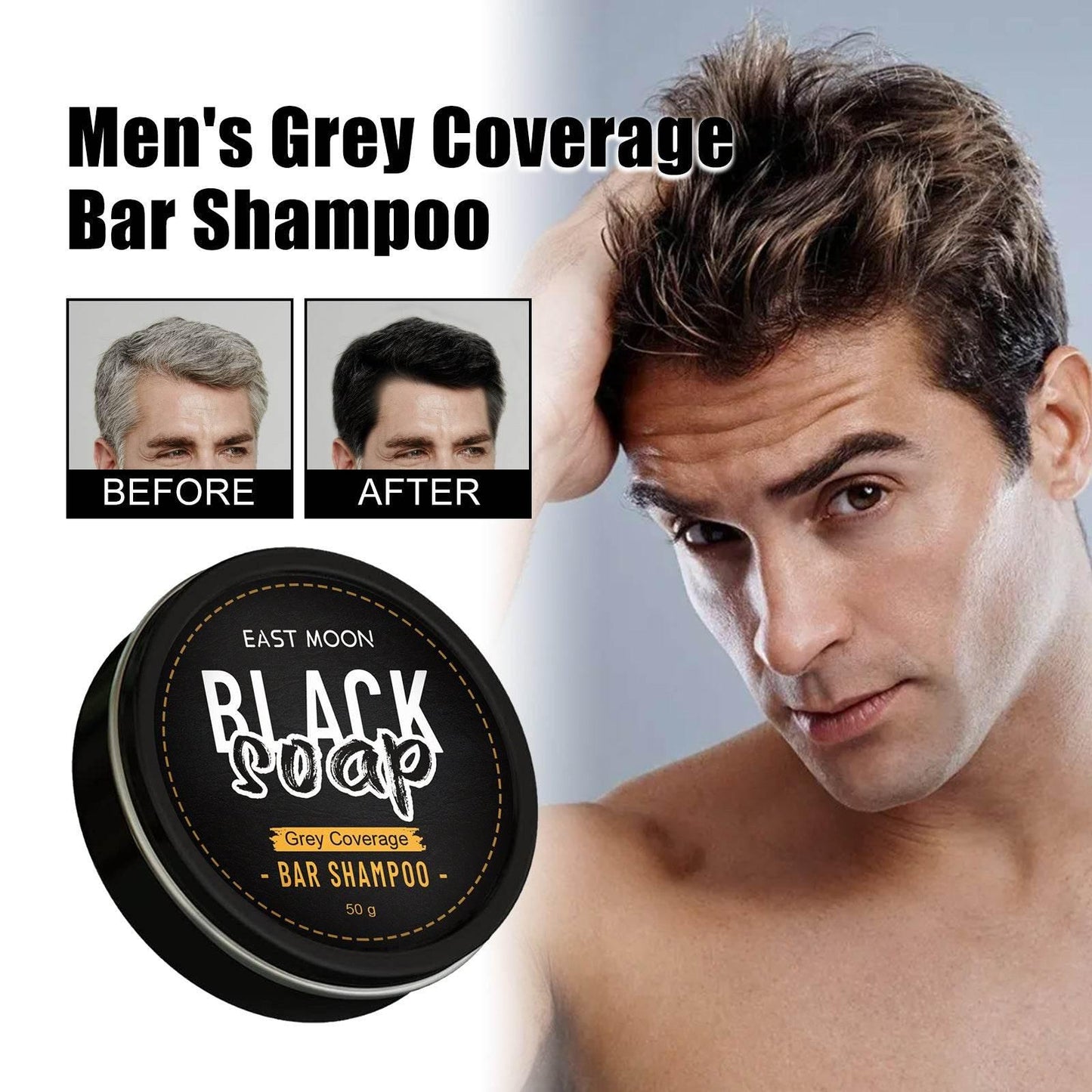 Men's Shampoo for Clean, Nourishing Black Shiny Hair - Estalios