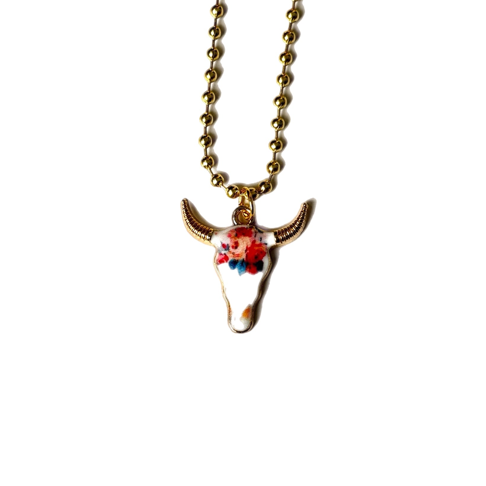 Cow Skull Charm - Tumbler Handle Charm