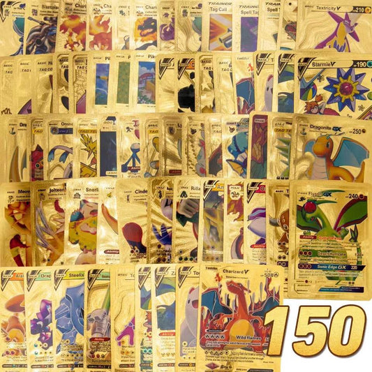 Pokémon Gold Card Pikachu Spitfire Dragon VMAX PTCG Flash Card - Estalios