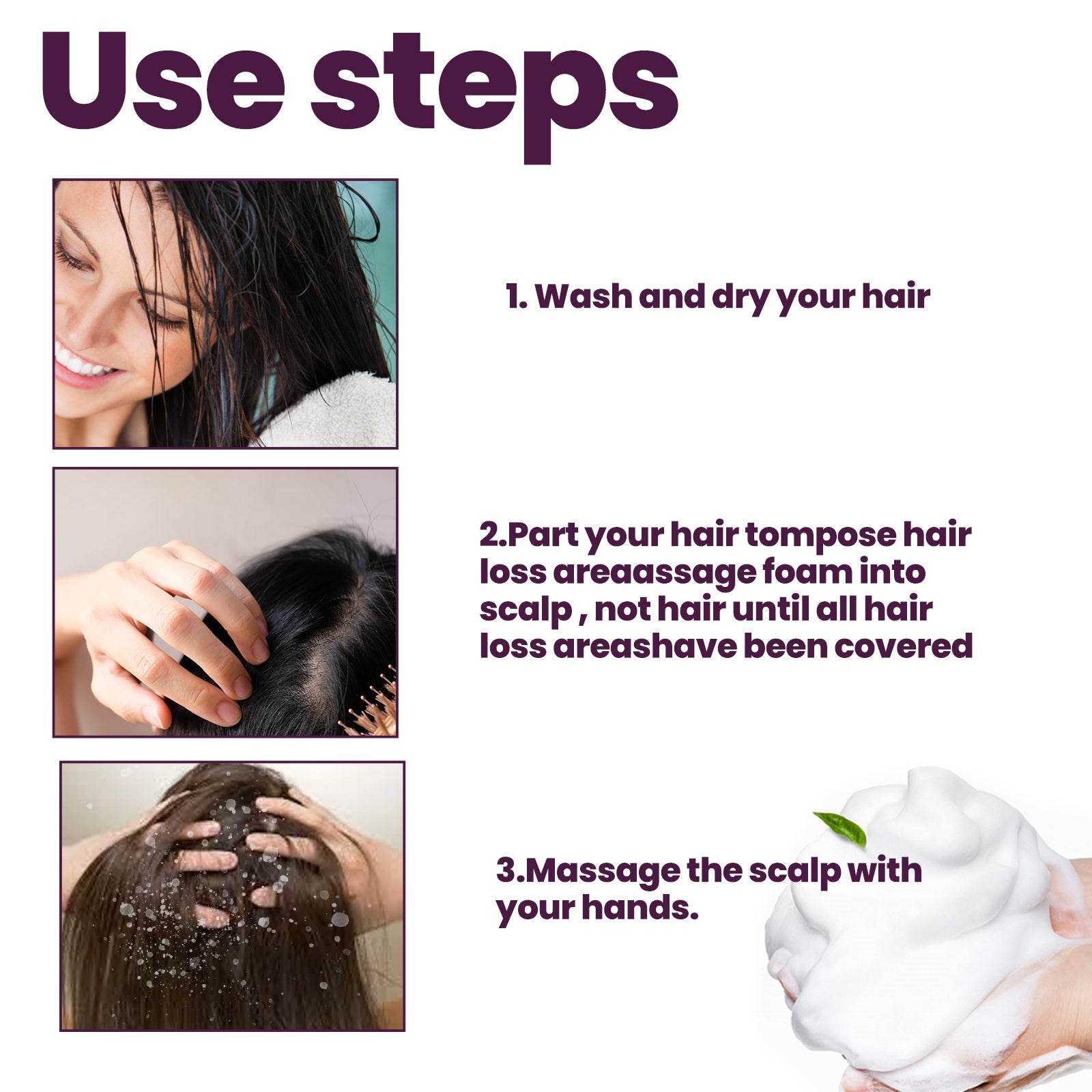 Hair Nutrition Growth Foam for Strengthening & Preventing Loss - Estalios