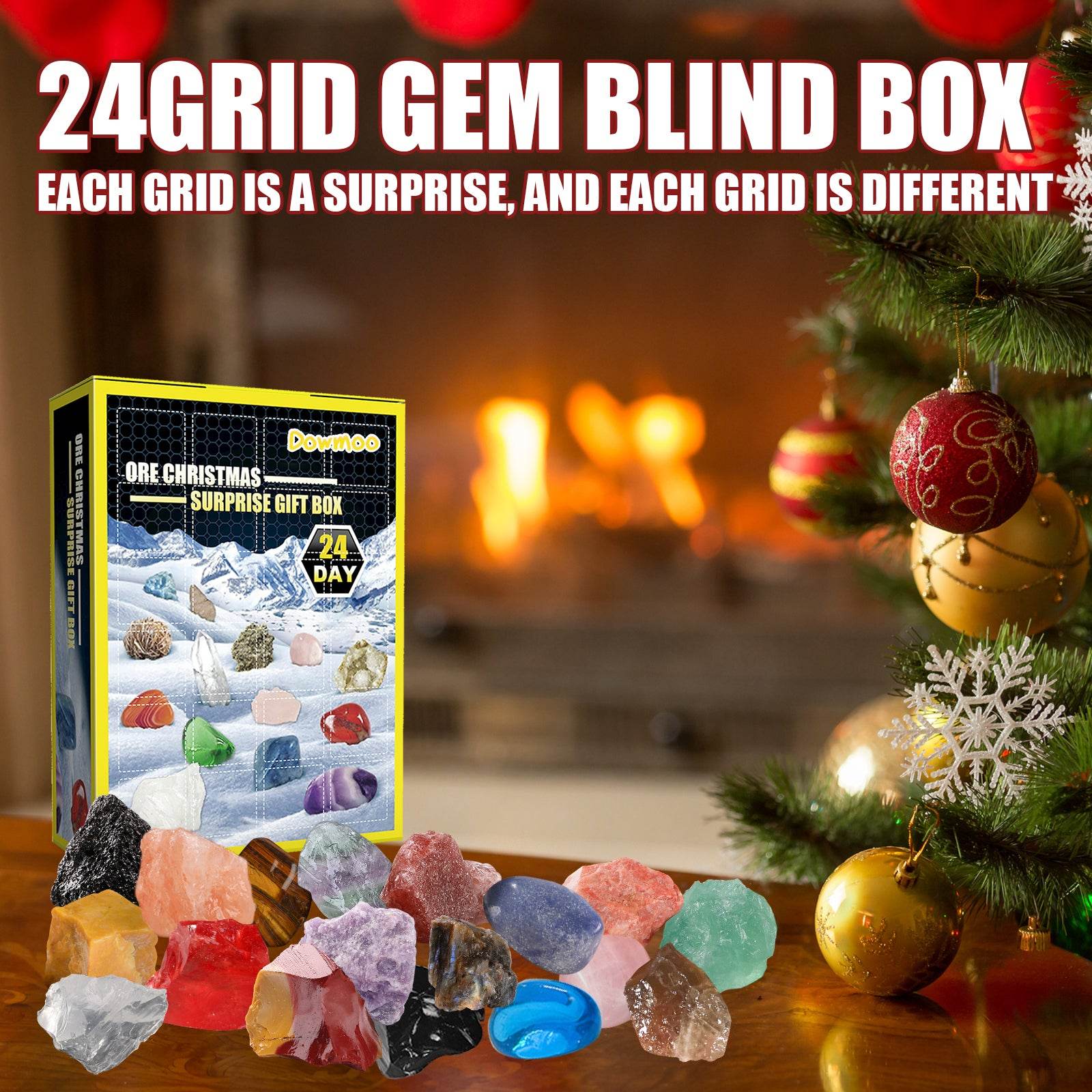 24 Grille Ore Blind Box Christmas 24 Days Toy Gift Box - Estalios