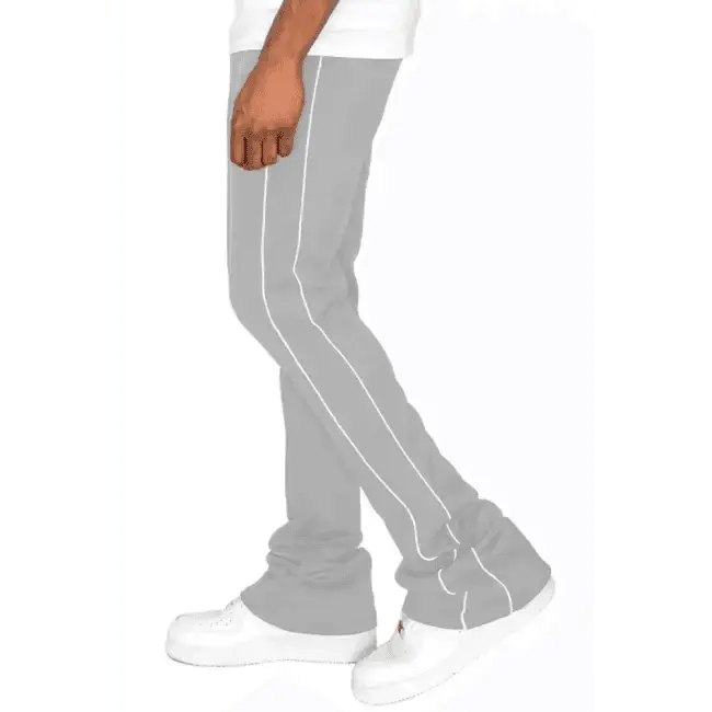 Elevate Your Workout with Gray Zip Track Pants - Estalios
