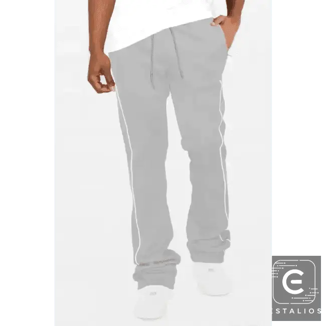 Elevate Your Workout with Gray Zip Track Pants - Estalios
