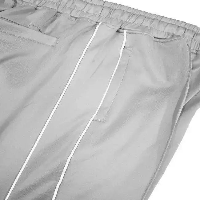 Elevate Your Workout with Gray Zip Track Pants - Estalios