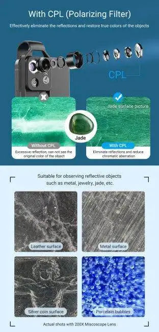 Explore Micro Worlds with Dual Clip-on Smartphone Microscopes - Estalios