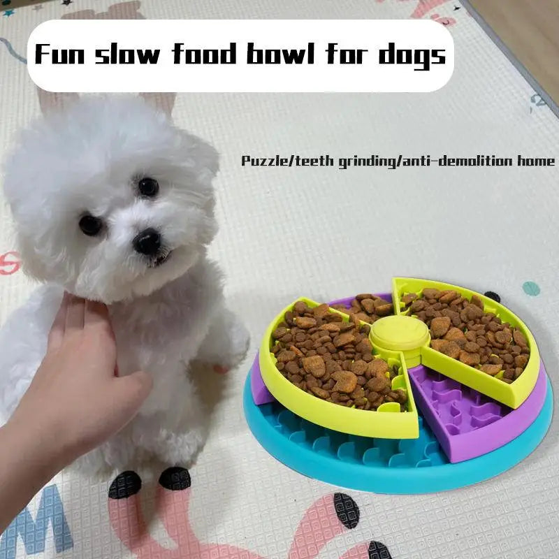 Interactive Slow Feed Pet Bowl with Anti-Choking Puzzle Design for Dogs and Cats