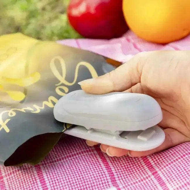 Get Sealed with the Sleek Gray Bag Sealer for Freshness - Estalios
