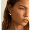 Gold Heart Earring Dee - Chic Heart Hoop Earrings for Every Occasion - Estalios
