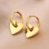 Gold Heart Earring Dee - Chic Heart Hoop Earrings for Every Occasion - Estalios