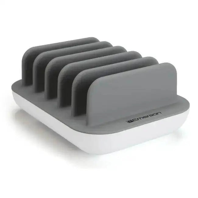 Gray and White USB Charging Station with LED Indicator for Easy Multi-Device Charging - Estalios