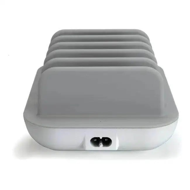 Gray and White USB Charging Station with LED Indicator for Easy Multi-Device Charging - Estalios