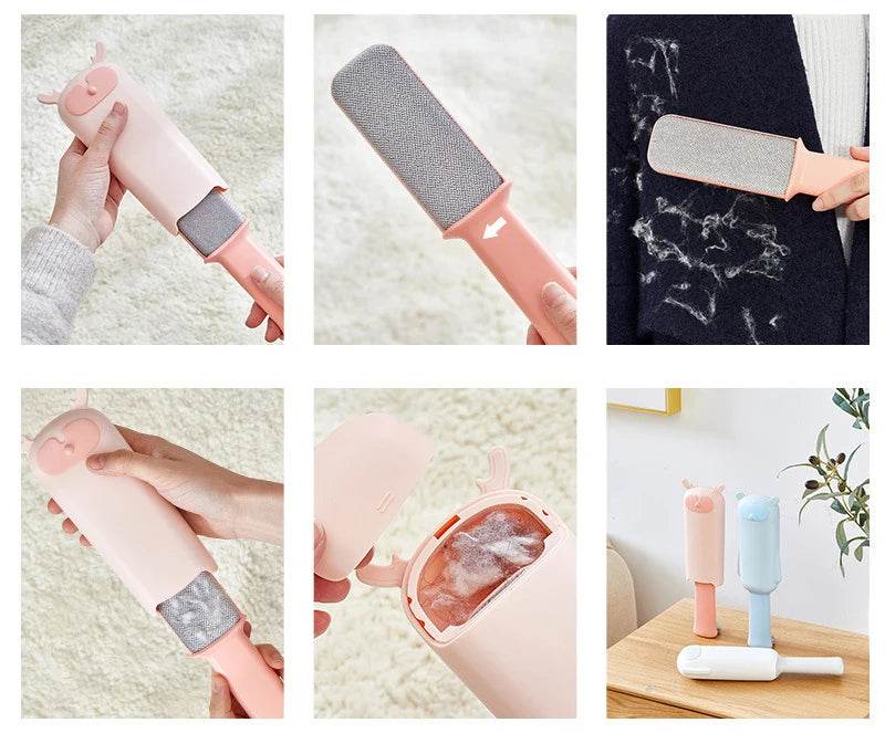 Portable Pet Hair Remover Lint Brush for Clothes Cleaning - Estalios