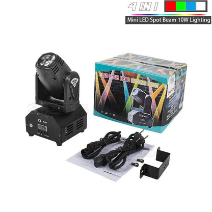 SHEHDS 10W Mini RGBW Moving Head Stage Lights for Events - Estalios