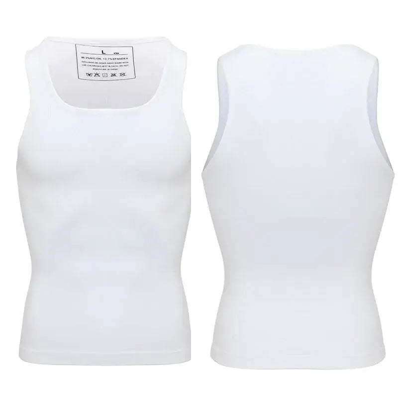 Chaleco moldeador de cuerpo adelgazante para hombres, control de abdomen y postura.