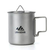 High Temp Resistant Titanium Camping Cup with Folding Handle - Estalios